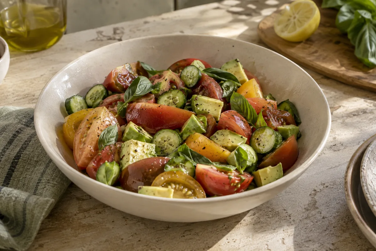 The no-cook color bowl: prepared recipe serving suggestion